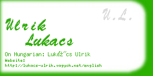 ulrik lukacs business card